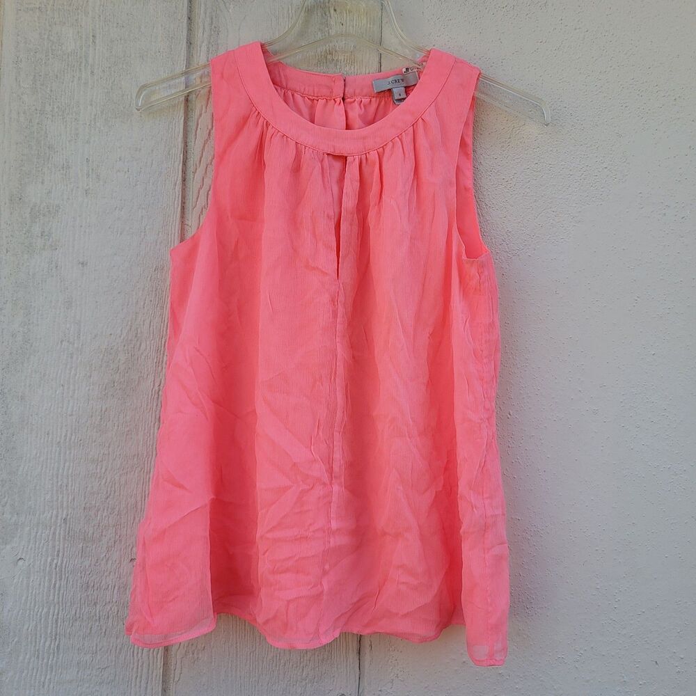 J. crew bright pink sleevless top Womens sz 0